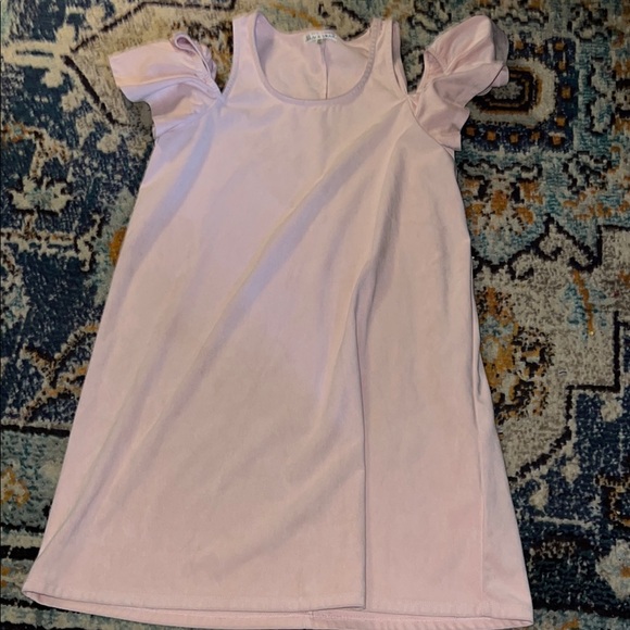 Pink Ruffled Sleeve Kids Dress - Picture 1 of 2